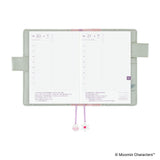 Hobonichi A6 Cover - Moomin: My Yard (Pale Mint)