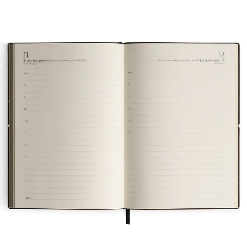 2025 Brandhide Desk Diary - Bookbound - Ambassador - Quarto - Week To View - All Desk Diaries