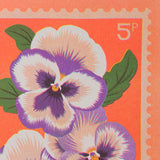 Pansy Stamp - A5 Risograph Print