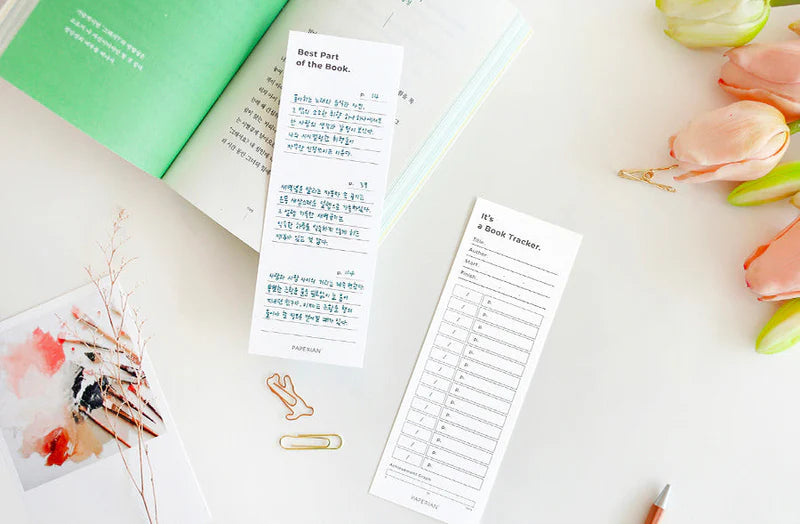 Paperian Book Tracker Bookmarks Pack of 12