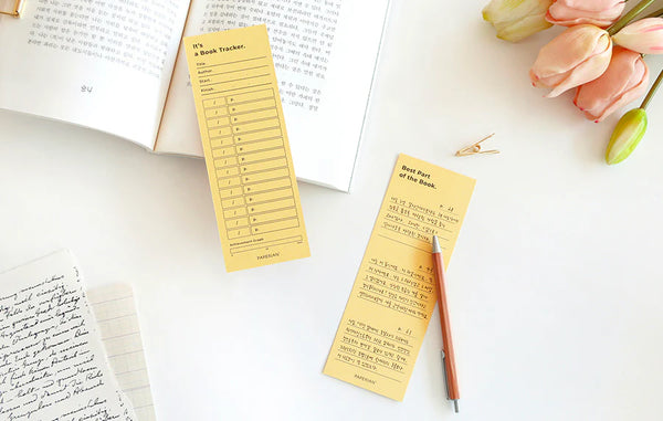 Paperian Book Tracker Bookmarks Pack of 12