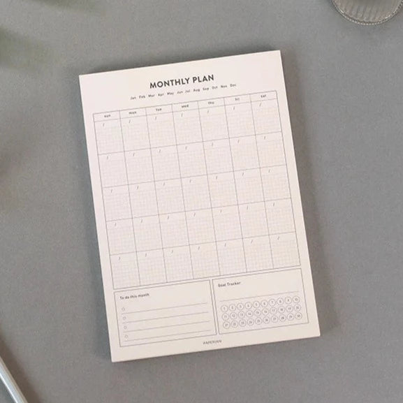 Paperian Monthly Plan A5 Desk Pad