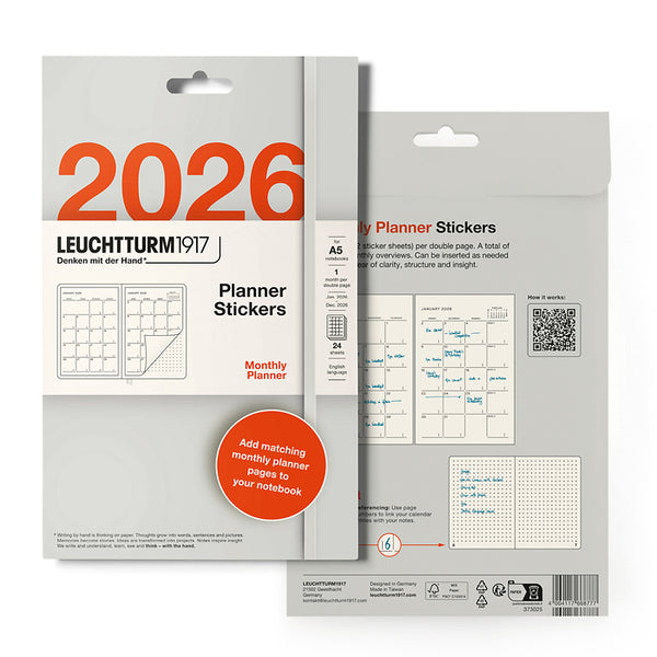 Leuchtturm 2026 Monthly Planner Stickers