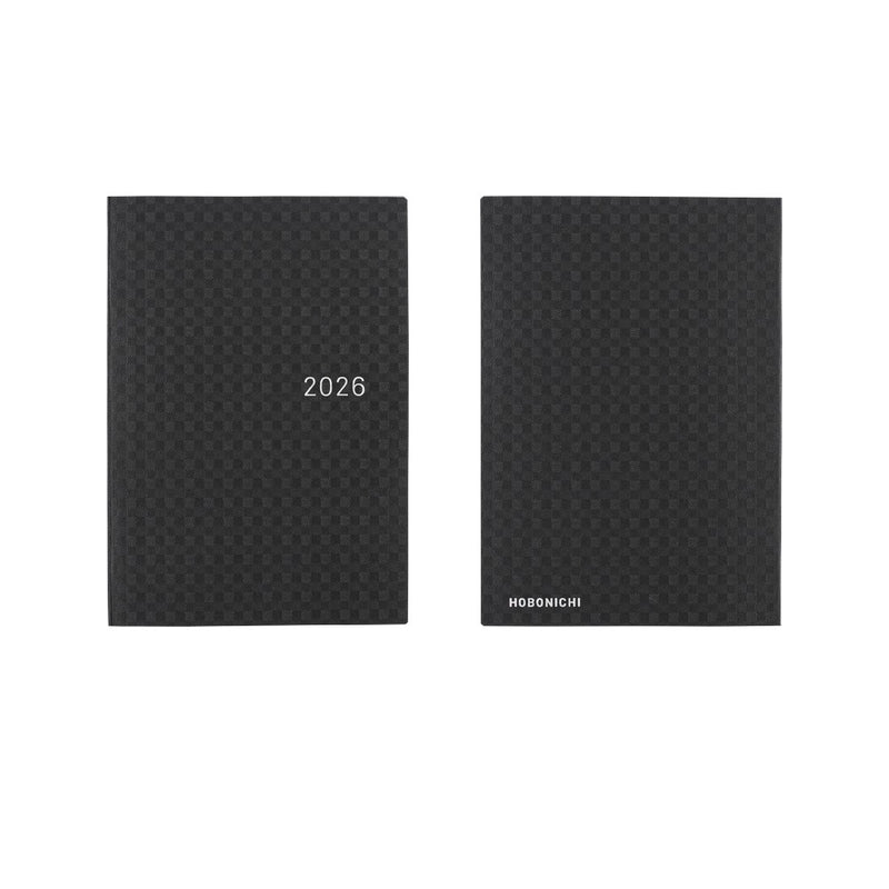 Hobonichi Techo A6 HON 2026 Paper Series: Black Gingham (January Start)