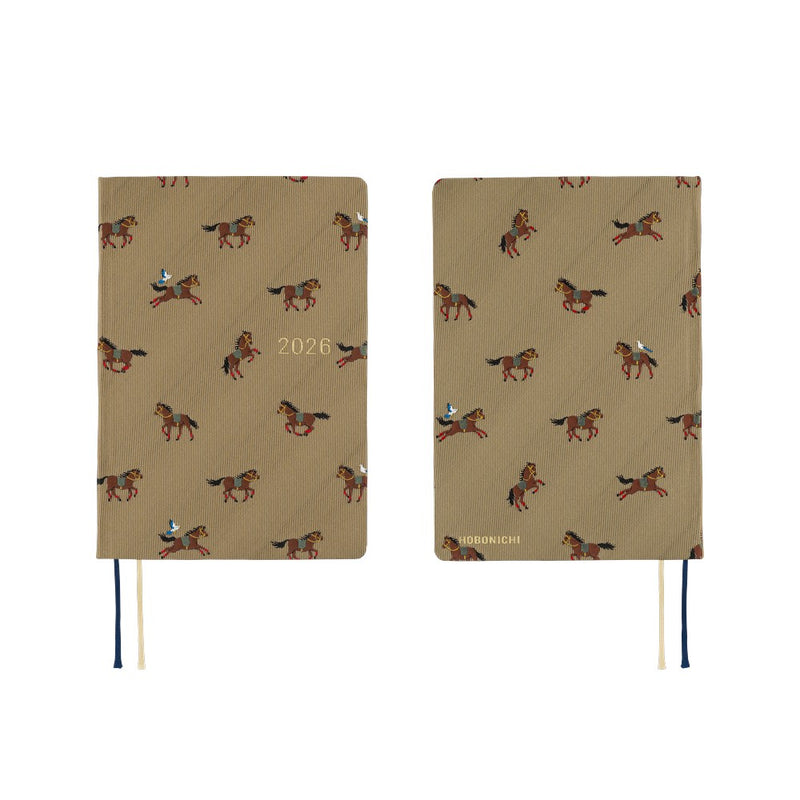 Hobonichi Techo A6 HON 2026 Bow & Tie: Galloping Horses (January Start)
