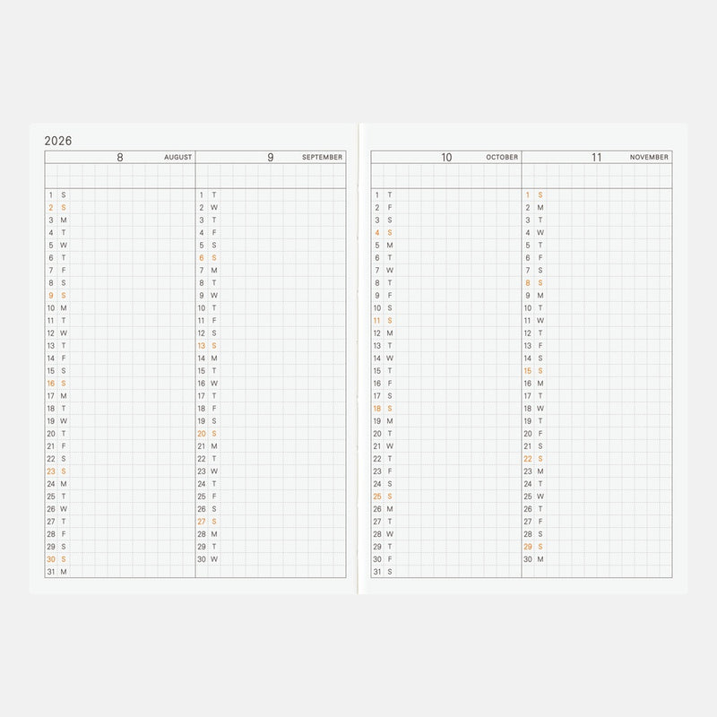 Hobonichi Techo 2026 English Planner Book (January Start)