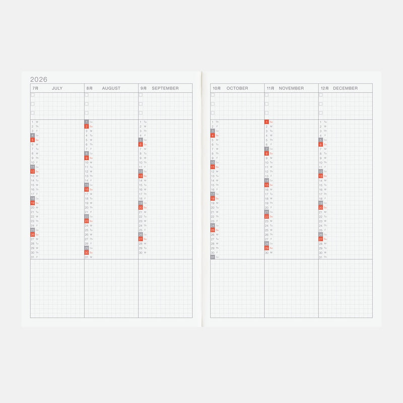Hobonichi Techo 2026 English Cousin Book (January Start) A5
