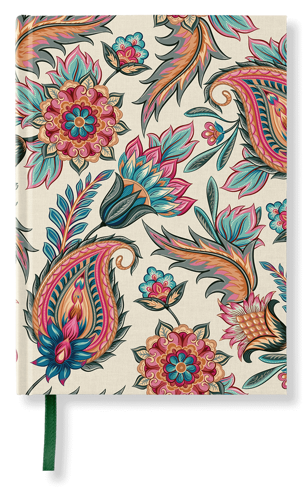 PaperStyle A5 Pattern Linen Bound Hardback Notebook - Ruled