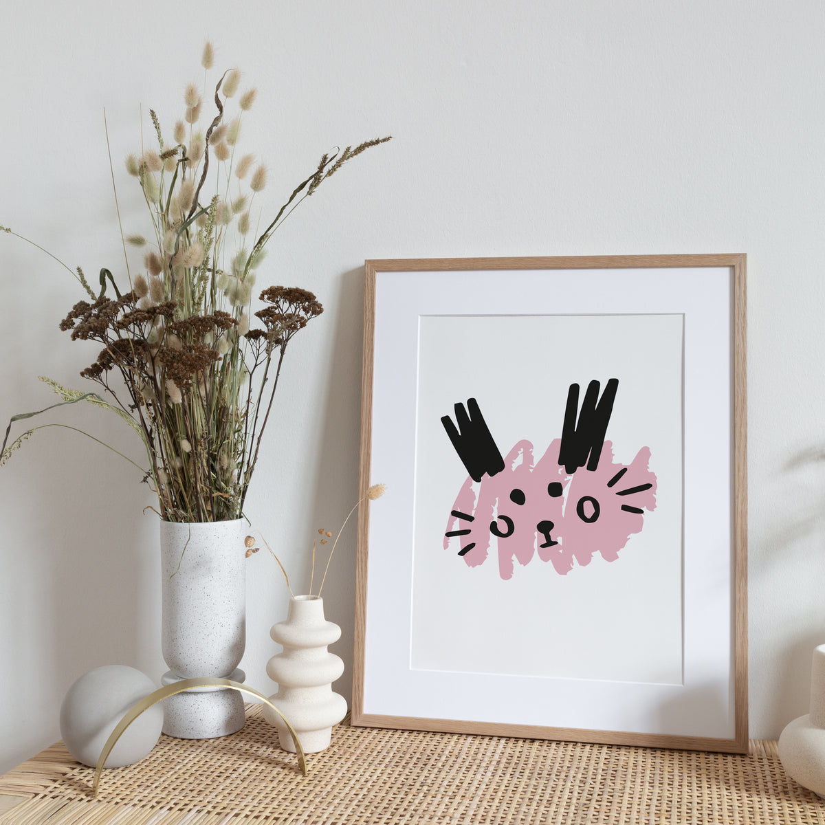 Rabbit A4 Letterpress Art Print