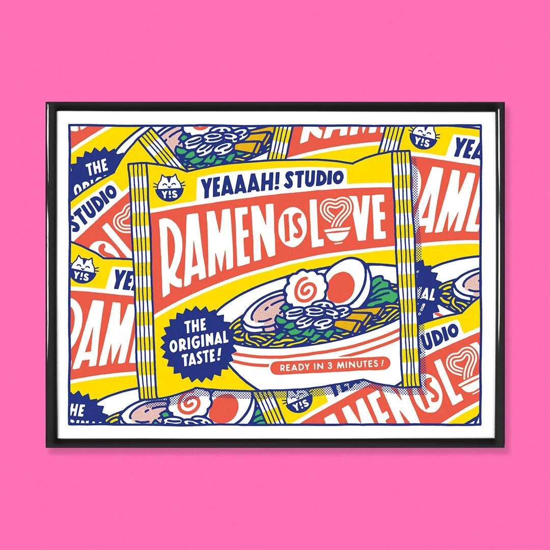 "Ramen is love" Art Print 30 x 40cm