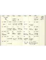 Traveler's Company Notebook Passport Size Refill 006 Monthly Planner Undated