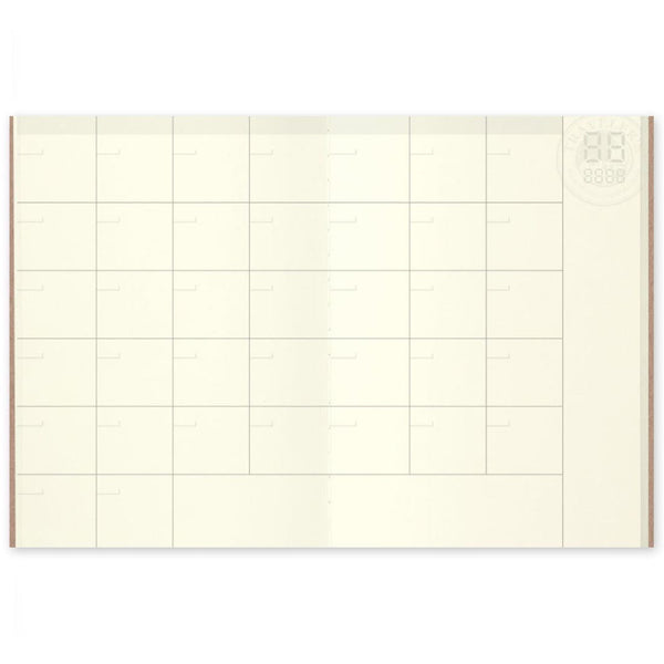 Traveler's Company Notebook Passport Size Refill 006 Monthly Planner Undated