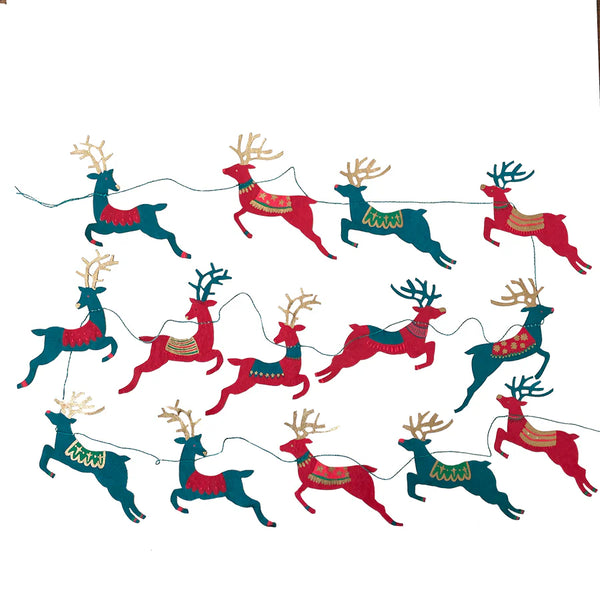 East End Press Christmas Bright Reindeer Garland