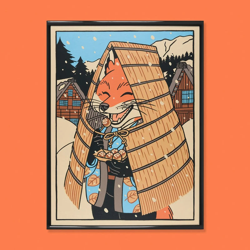 "Le renard au mino" Art Print