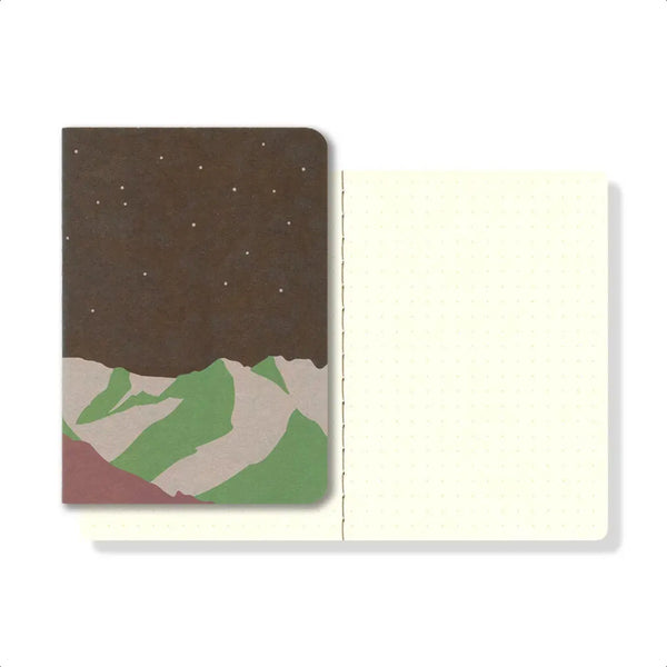 Yamamoto Paper RO-BIKI Mountain Night Small Notebook - Dot Grid