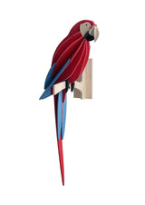 Lovi Parrot 26cm - Red Scarlet Macaw - 3D Wooden Figure