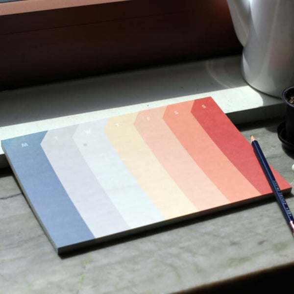 Paperways Before Sunset Palette Weekly Planner Desk Pad