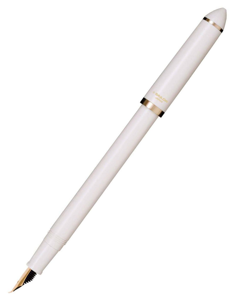 Sailor Fude De Mannen 40 degrees nib White Fountain Pen