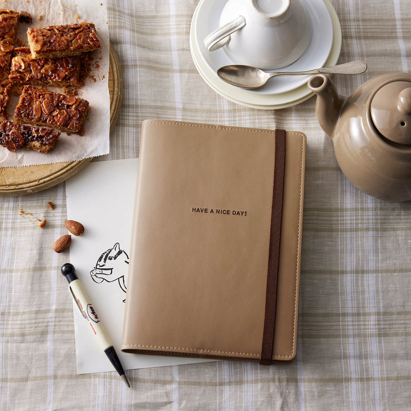 Hobonichi Techo A5 Cousin Cover - Have A Nice Day (Almond)