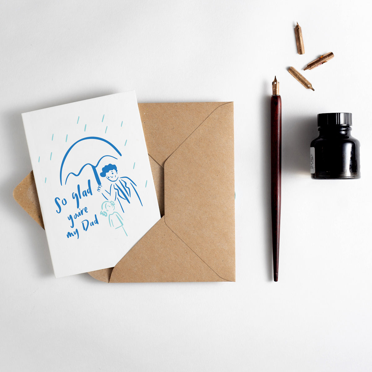 I'm So Glad You're My Dad Letterpress Card