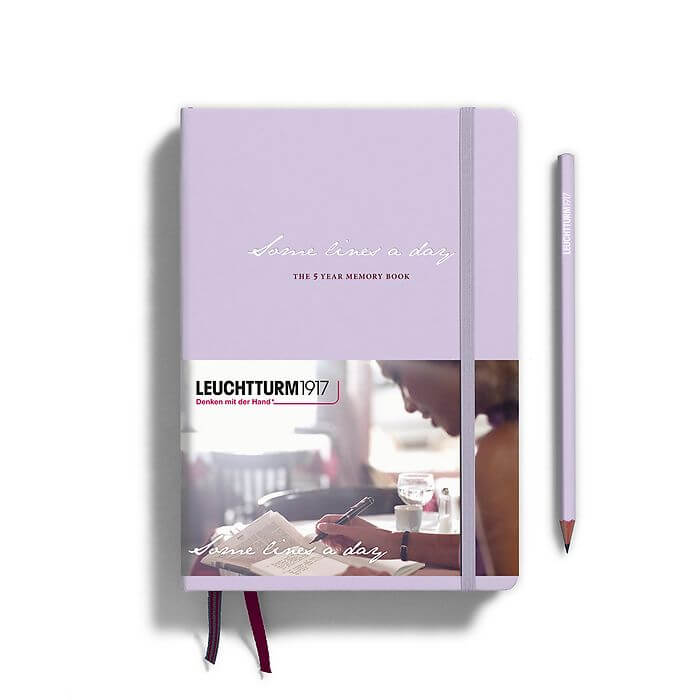 Leuchtturm Some Lines A Day 5 Year Hardcover Diary Lilac