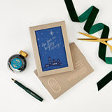 The Stars Are Brightly Shining Pack of 8 Letterpress Christmas Cards