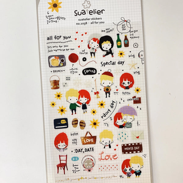 Suatelier Stickers no. 1038 all for you