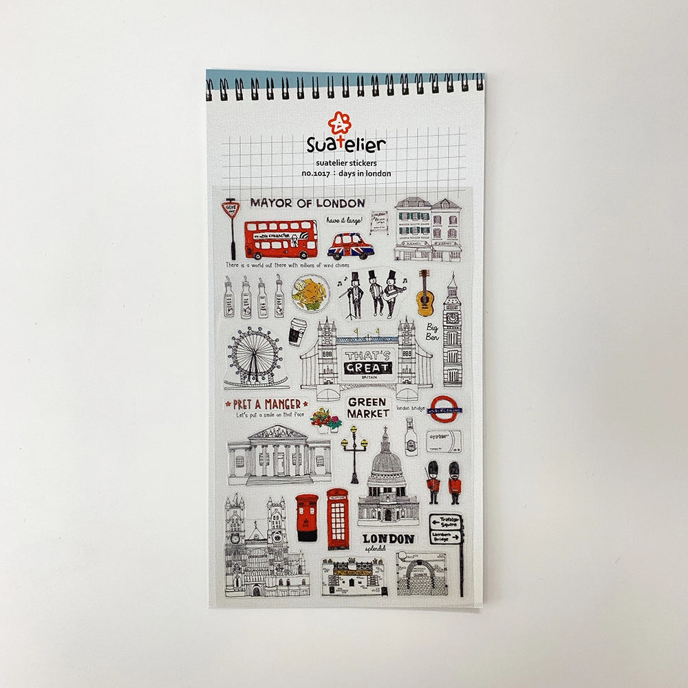 Suatelier Stickers no. 1017 days in london