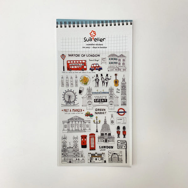 Suatelier Stickers no. 1017 days in london