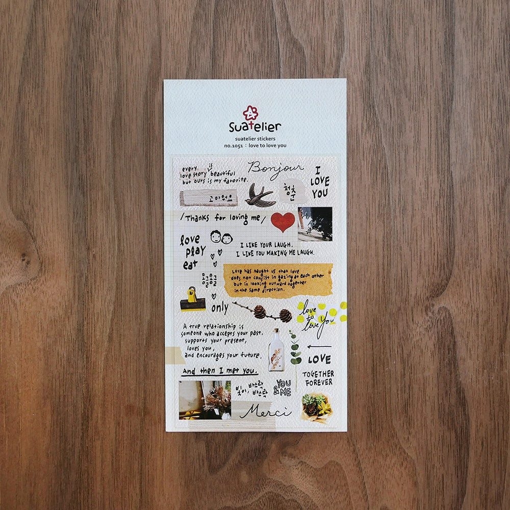 Suatelier Stickers no. 1051 love to love you
