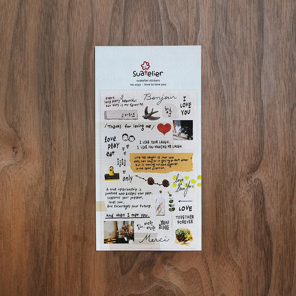 Suatelier Stickers no. 1051 love to love you
