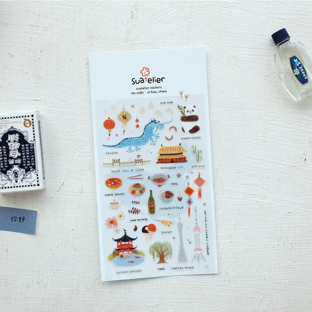 Suatelier Stickers no. 1087 ni hao, china