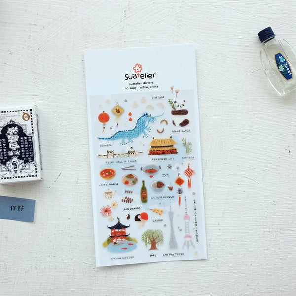 Suatelier Stickers no. 1087 ni hao, china