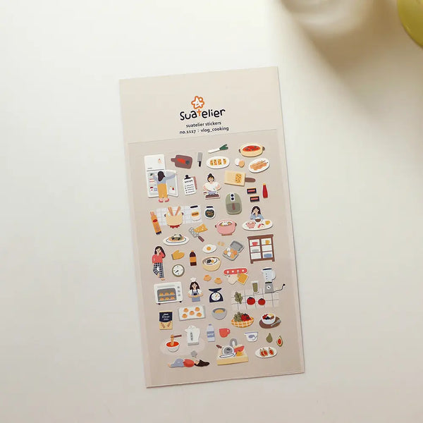 Suatelier Stickers no. 1117 vlog_cooking
