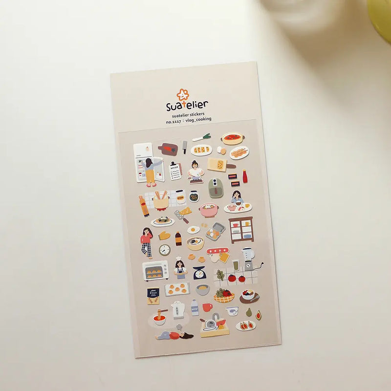 Suatelier Stickers no. 1117 vlog_cooking