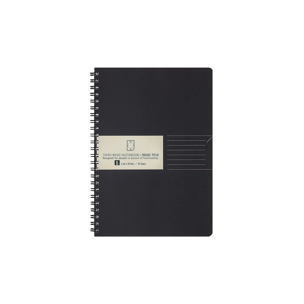 Kokuyo Twin Ring Notebook Edge Title Notebook A5 - Lined