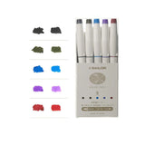 Sailor Shikiori Twin-Tip Brush Markers - 5 Pack