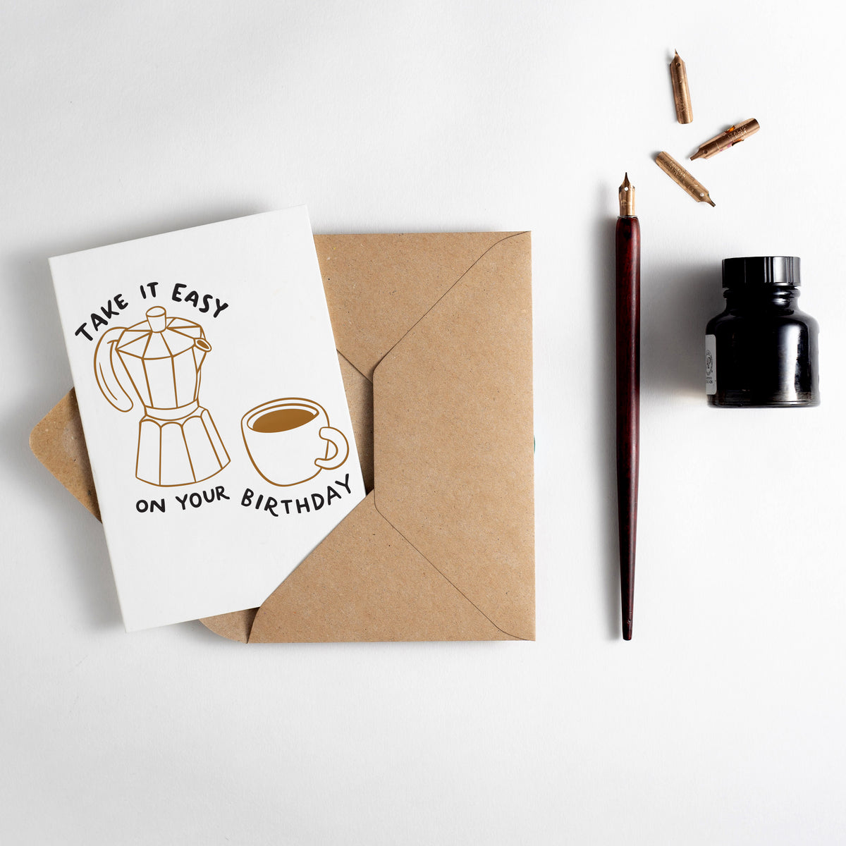 Take it Easy On Your Birthday Letterpress Card