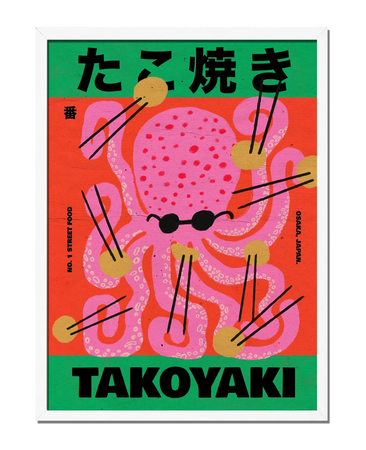 Jolly Awesome -  Takoyaki Art Print - A4 Size