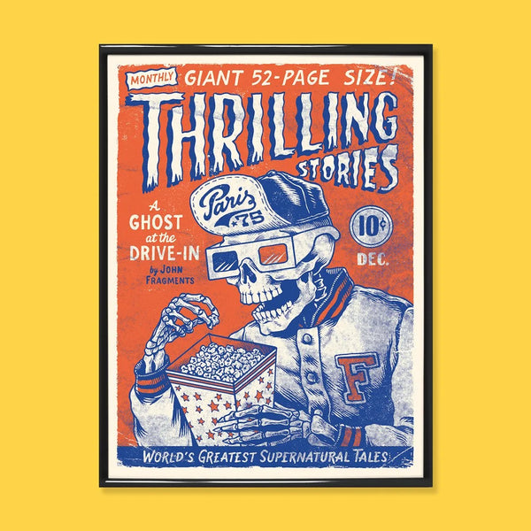 "Thrilling Stories" Art Print 30 x 40cxm