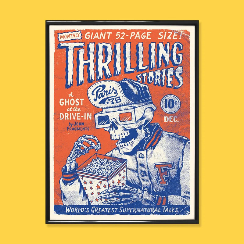 "Thrilling Stories" Art Print 30 x 40cxm
