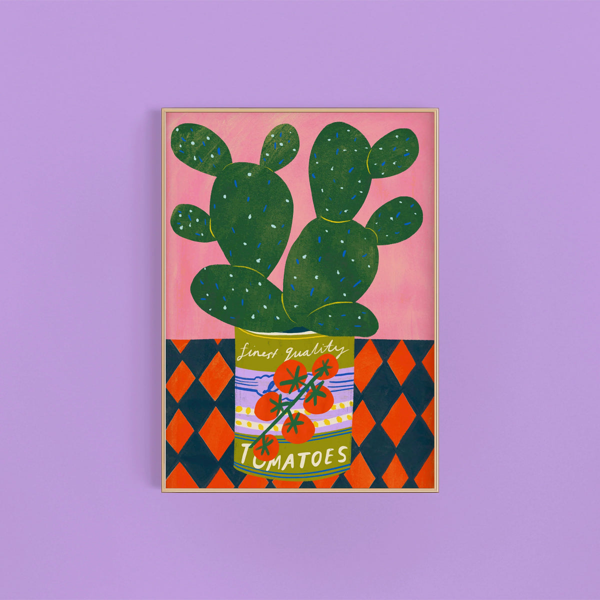 Kerrie Illustrates Cactus in a Tomato Tin A5 Print