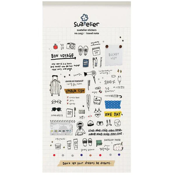 Suatelier Stickers No 1057: Travel Note