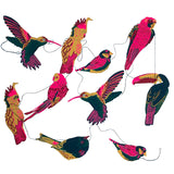 East End Press Tropical Birds Sewn Garland