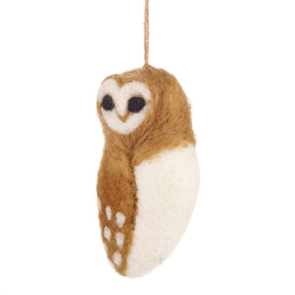 Tyto Alba Owl Christmas Tree Hanging Decoration