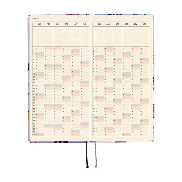 Hobonichi Weeks 2026 Candy Stripper: Random Dog & Cat (Aurora) (January Start)