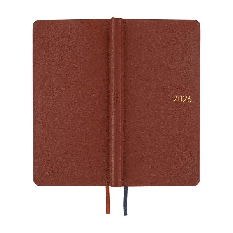 Hobonichi Weeks 2026 Leather: Wine Brown (January Start)