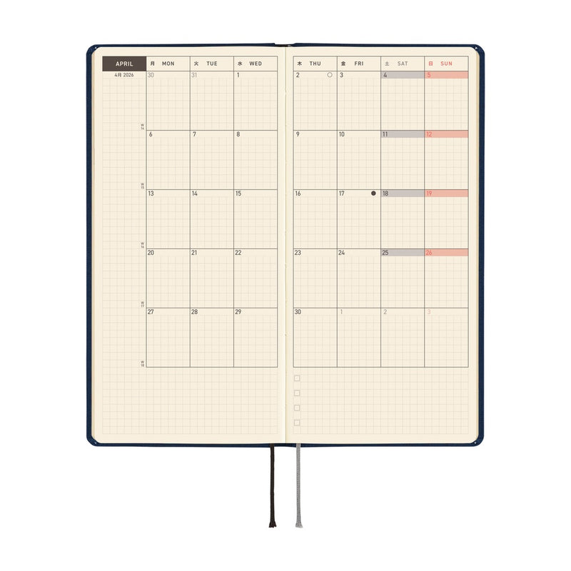 Hobonichi Weeks 2026 Colours: Cosmo Blue (January Start)