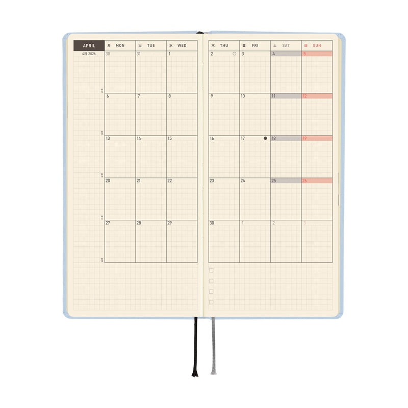 Hobonichi Weeks 2026 Colours: Sky Mist (January Start)