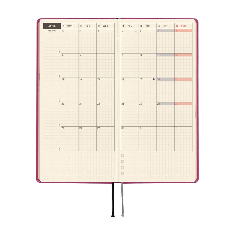 Hobonichi Weeks 2026 Colours: Peony Purple (January Start)